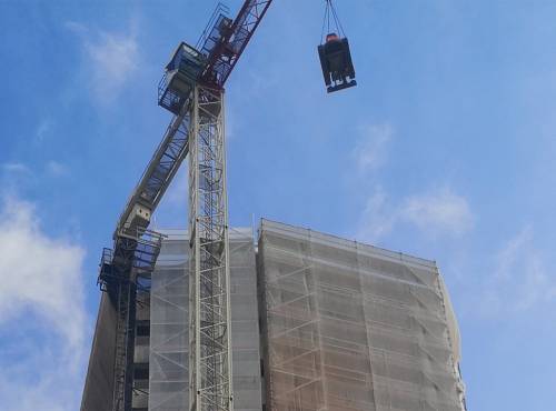 Construção do edifício Lx Living em Lisboa
